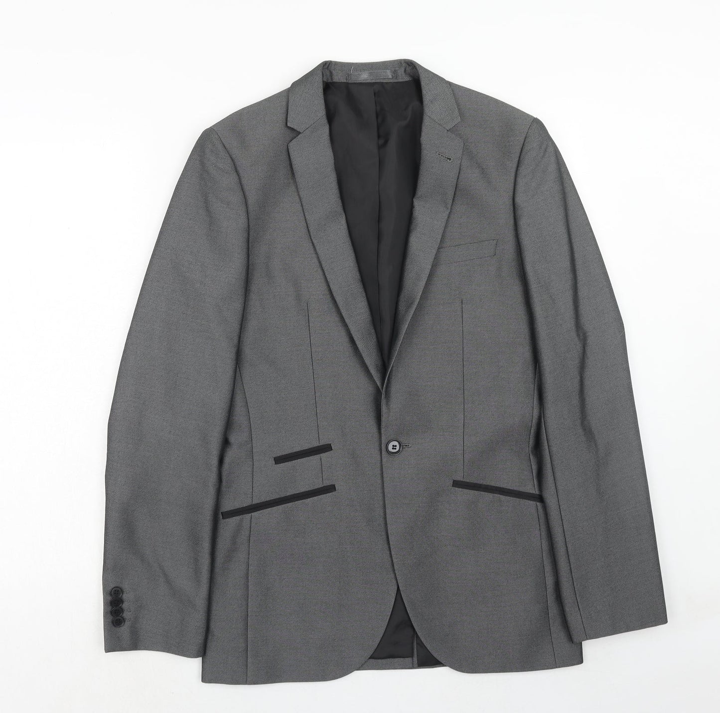 Matalan Mens Grey Polyacrylate Fibre Jacket Suit Jacket Size 36 Regular