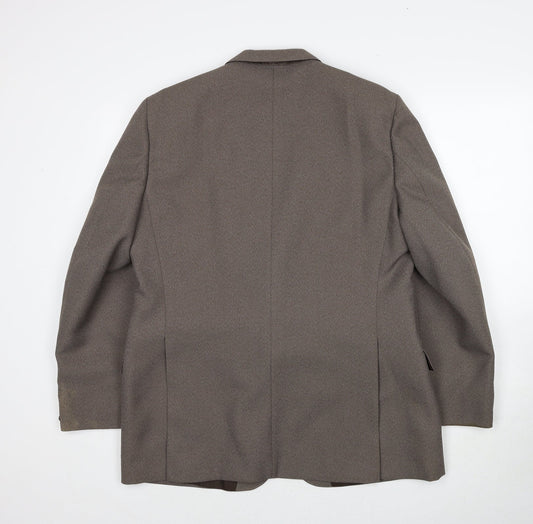GreenWoods Mens Grey Polyester Jacket Suit Jacket Size 44 Regular