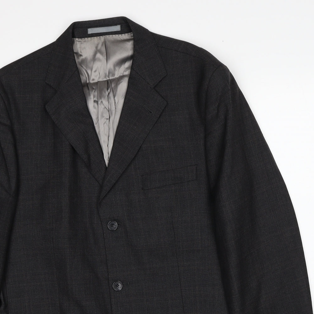 British Tailor Mens Grey Wool Jacket Suit Jacket Size 42 Regular