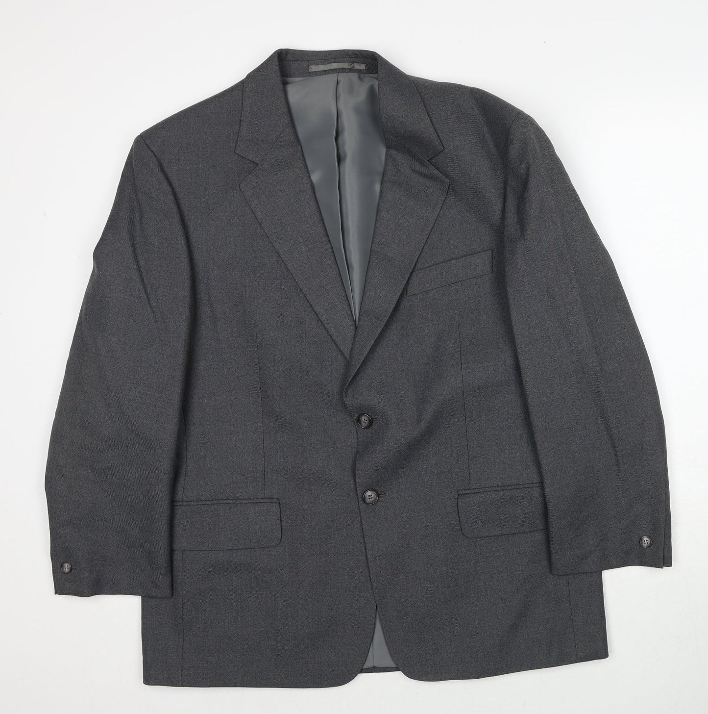 Brook Taverner Mens Grey Polyester Jacket Suit Jacket Size 40 Regular