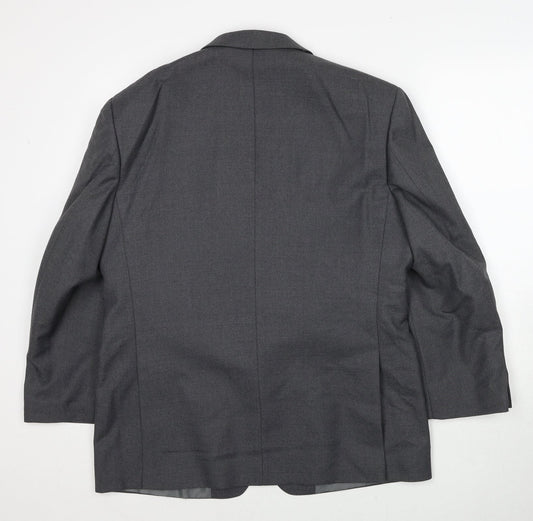 Brook Taverner Mens Grey Polyester Jacket Suit Jacket Size 40 Regular