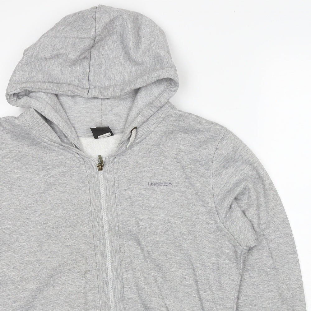 LA Gear Womens Grey Polyester Full Zip Hoodie Size 14 Zip