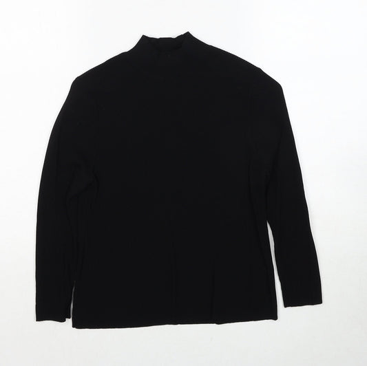 ASOS Womens Black Mock Neck Viscose Pullover Jumper Size 6