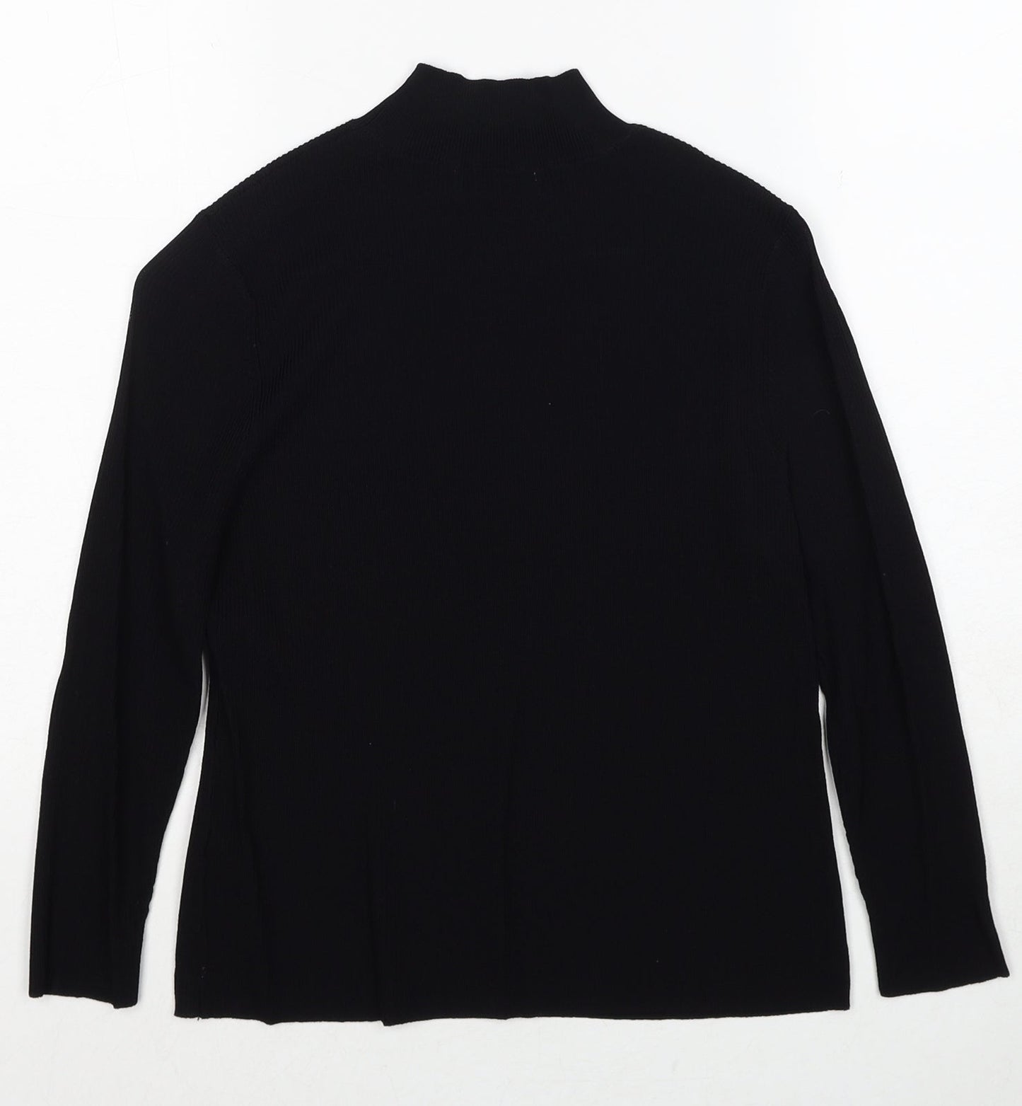 ASOS Womens Black Mock Neck Viscose Pullover Jumper Size 6