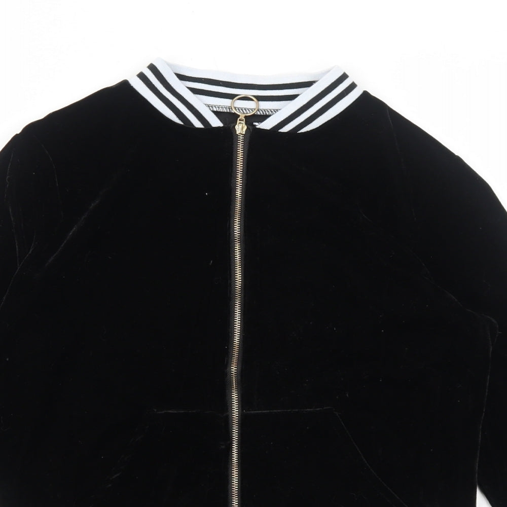 Preworn Womens Black Jacket Size S Zip
