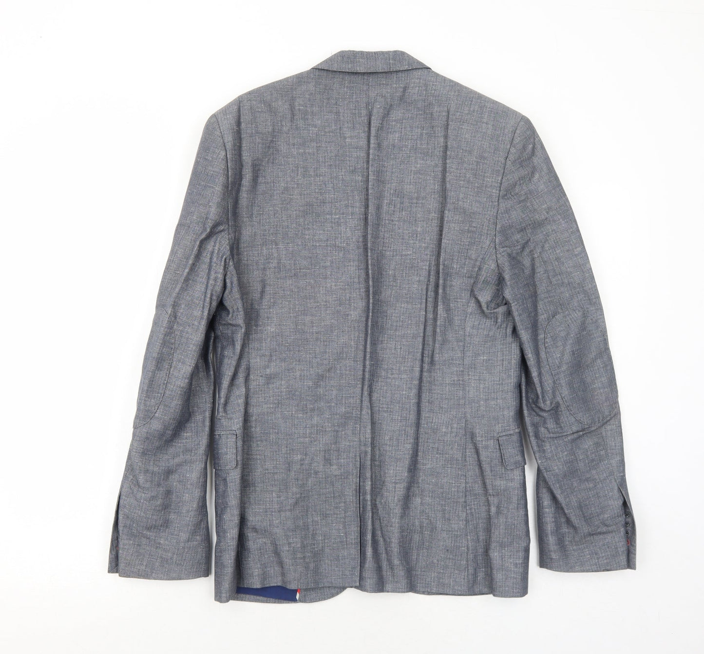 H&M Mens Blue Polyester Jacket Suit Jacket Size 36 Regular