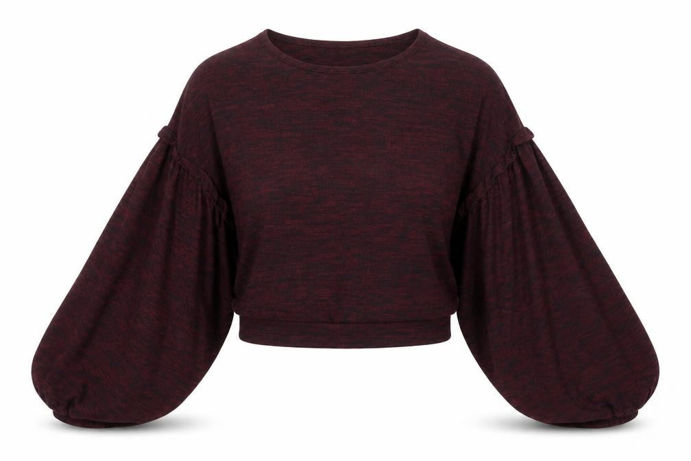 New Look Womens Purple Polyester Basic Blouse Size S Round Neck