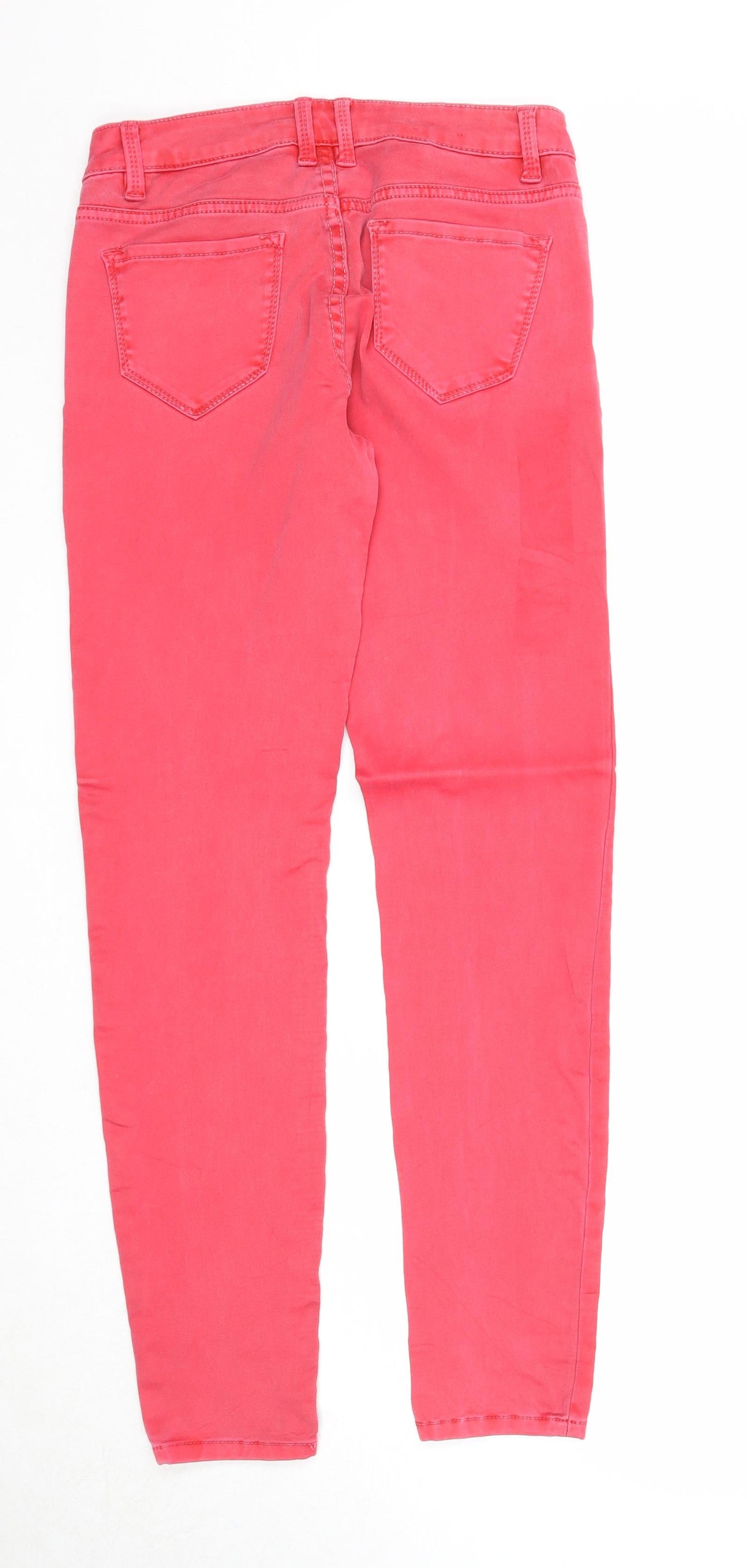 Yes Yes Womens Pink Cotton Skinny Jeans Size 10 Regular Zip