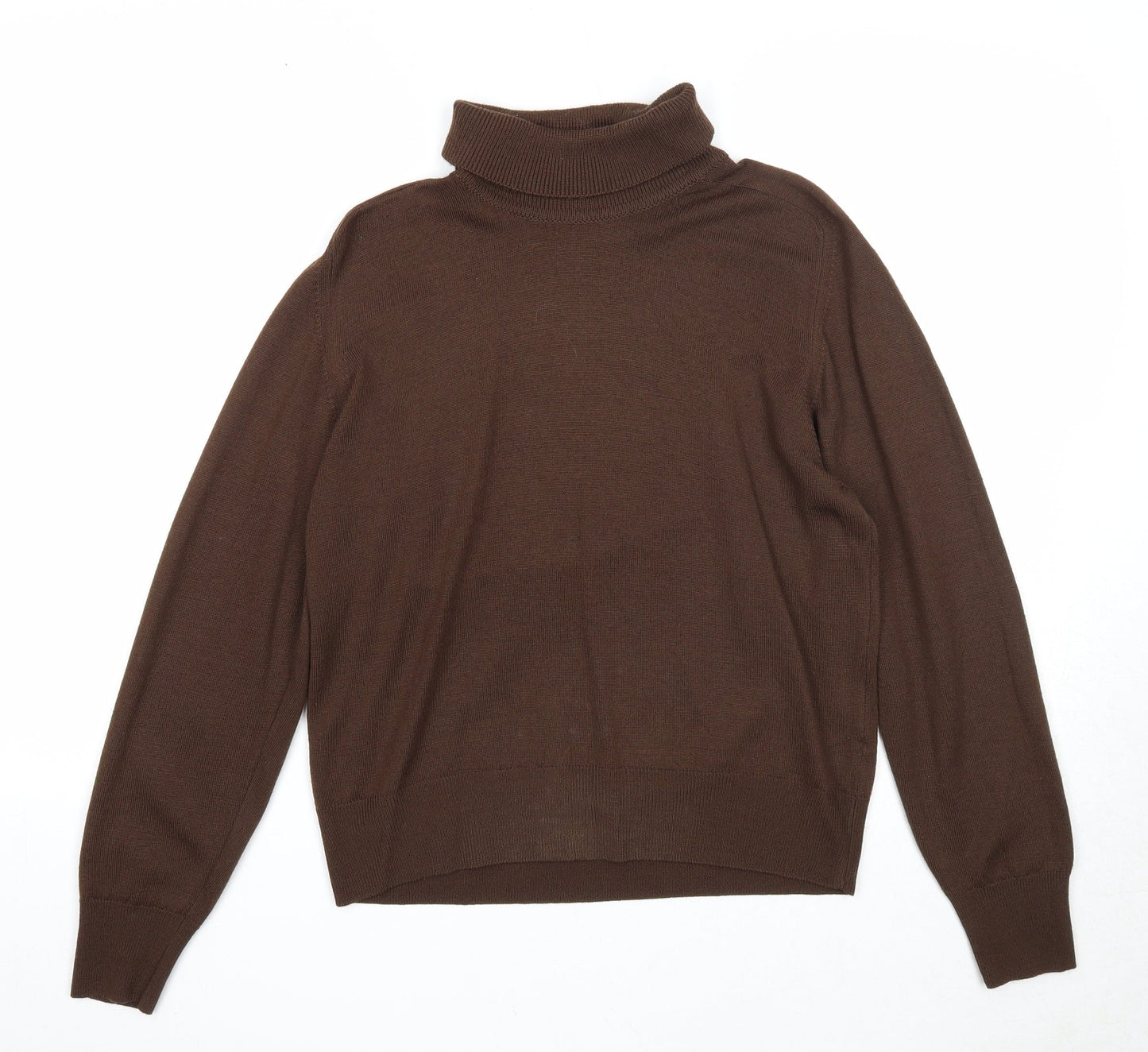 Escorpion Womens Brown Roll Neck Acrylic Pullover Jumper Size M
