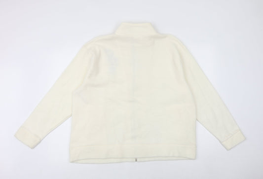 Anne de Lancey Womens Ivory Polyester Jacket Size L Zip