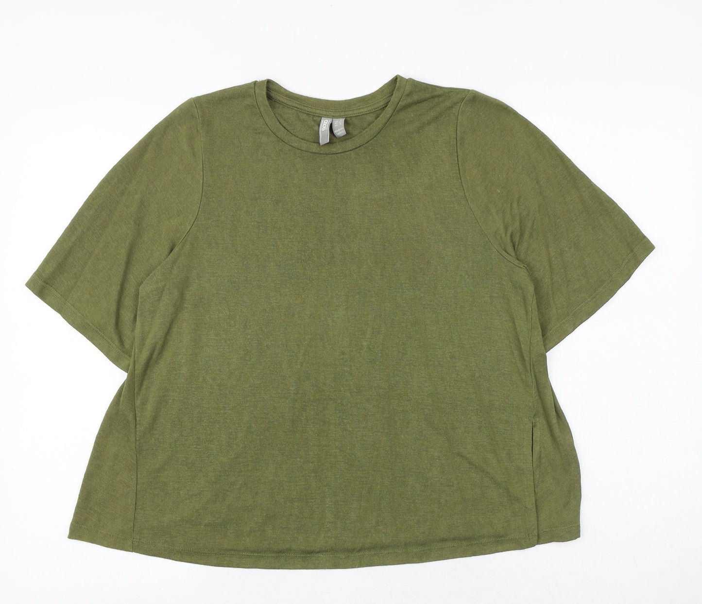 ASOS Womens Green Viscose Basic T-Shirt Size 4 Round Neck