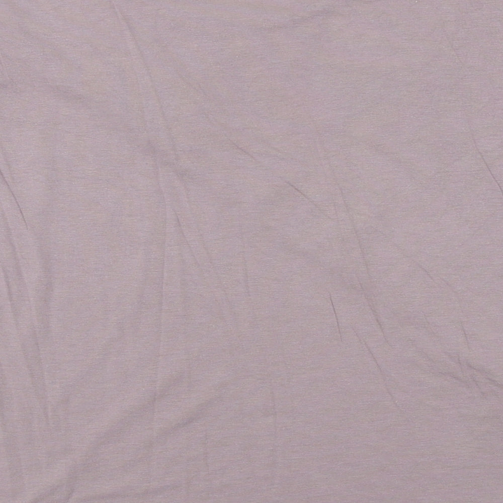 Topshop Womens Purple Modacrylic Basic T-Shirt Size 10 Round Neck