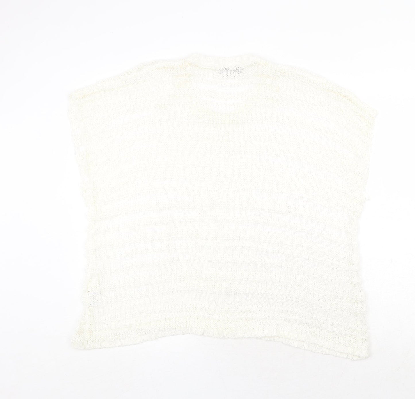 Soft B Womens Ivory Round Neck Acrylic Pullover Jumper Size L