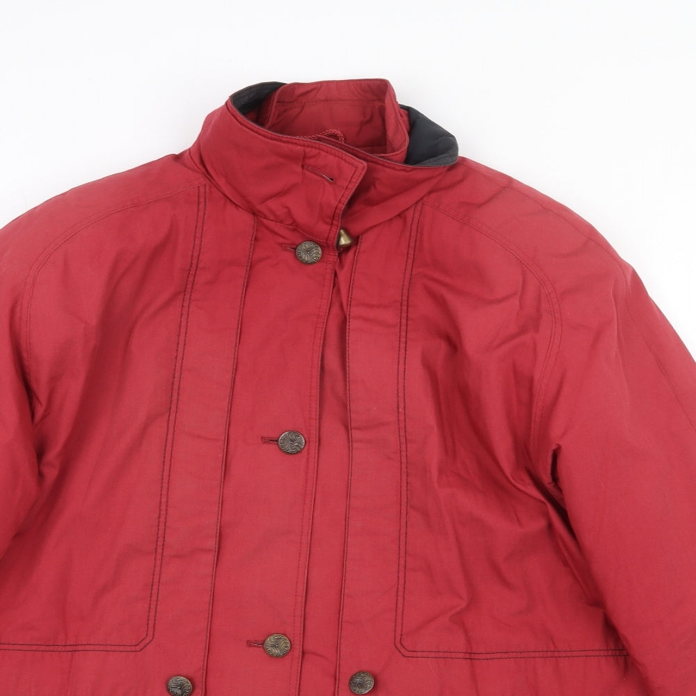 Telemac Womens Red Pea Coat Coat Size 14 Zip