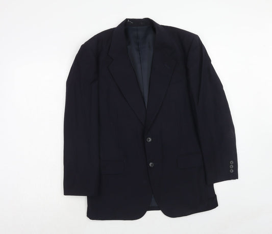 ShiQi Mens Blue Wool Jacket Suit Jacket Size 36 Regular