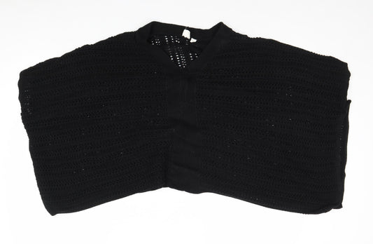 Gap Womens Black V-Neck Acrylic Pullover Jumper Size S - Poncho