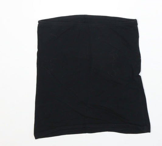 Preworn Womens Black Cotton A-Line Skirt Size 12