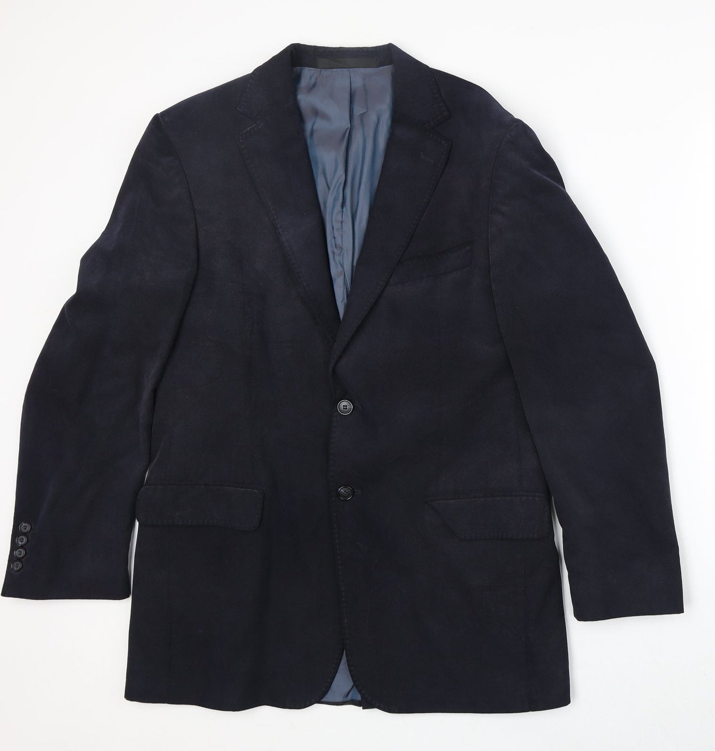 Marks and Spencer Mens Blue Polyester Jacket Blazer Size 38 Regular