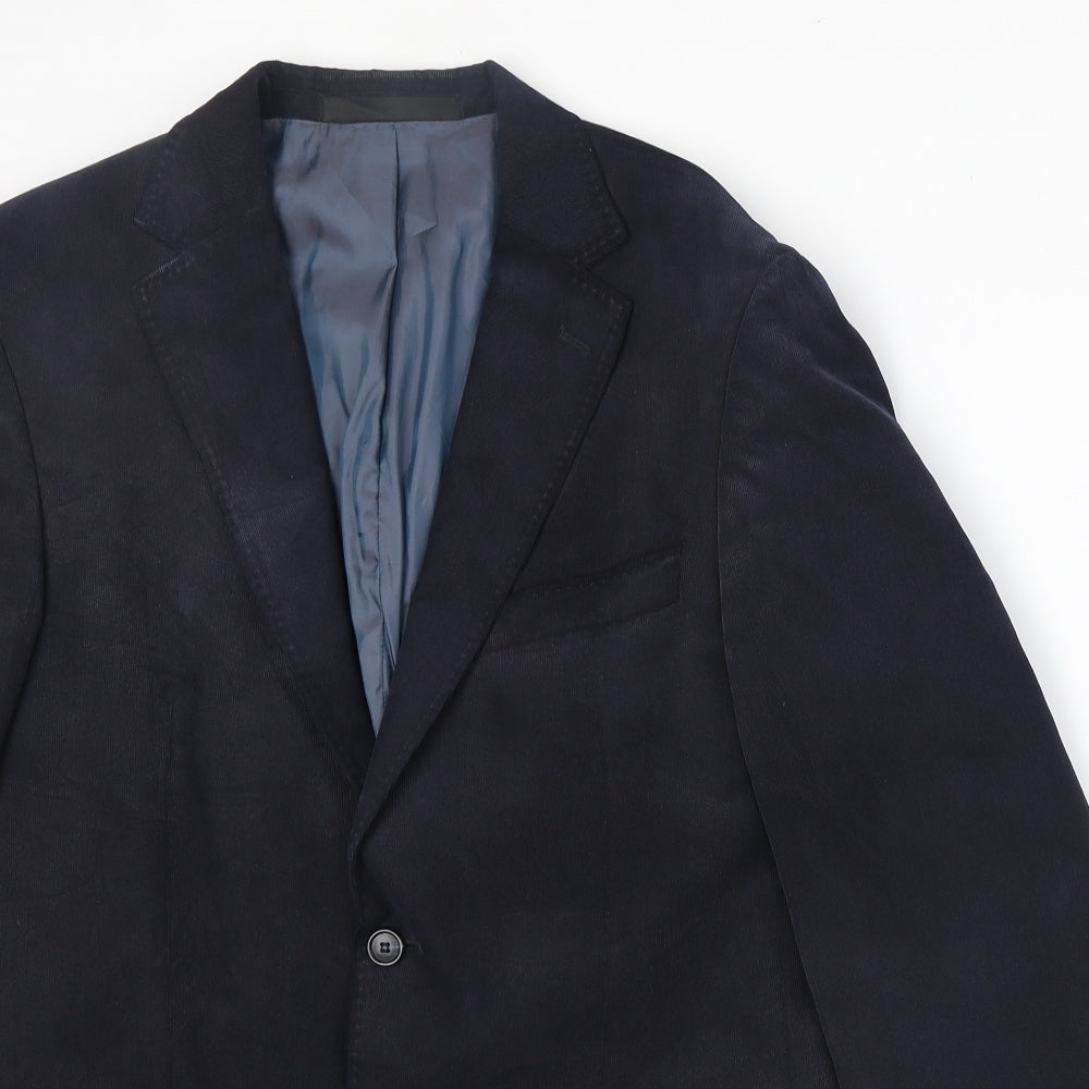 Marks and Spencer Mens Blue Polyester Jacket Blazer Size 38 Regular