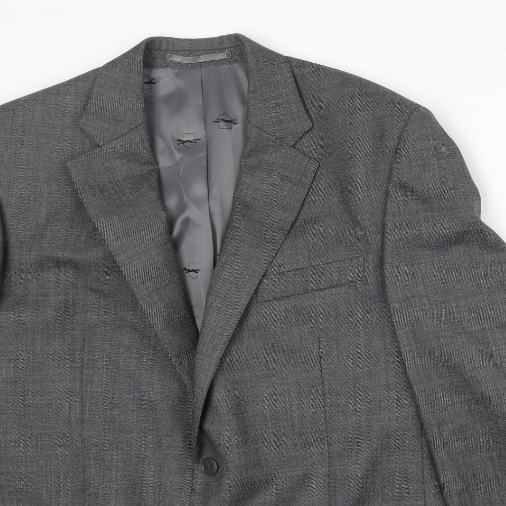 Paul Costelloe Mens Grey Wool Jacket Suit Jacket Size 42 Regular