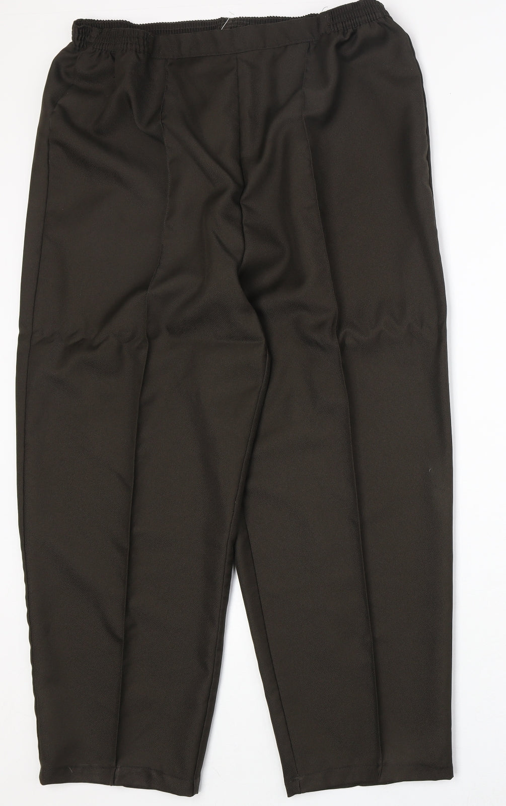 Amalina Womens Brown Polyester Trousers Size 22 Regular