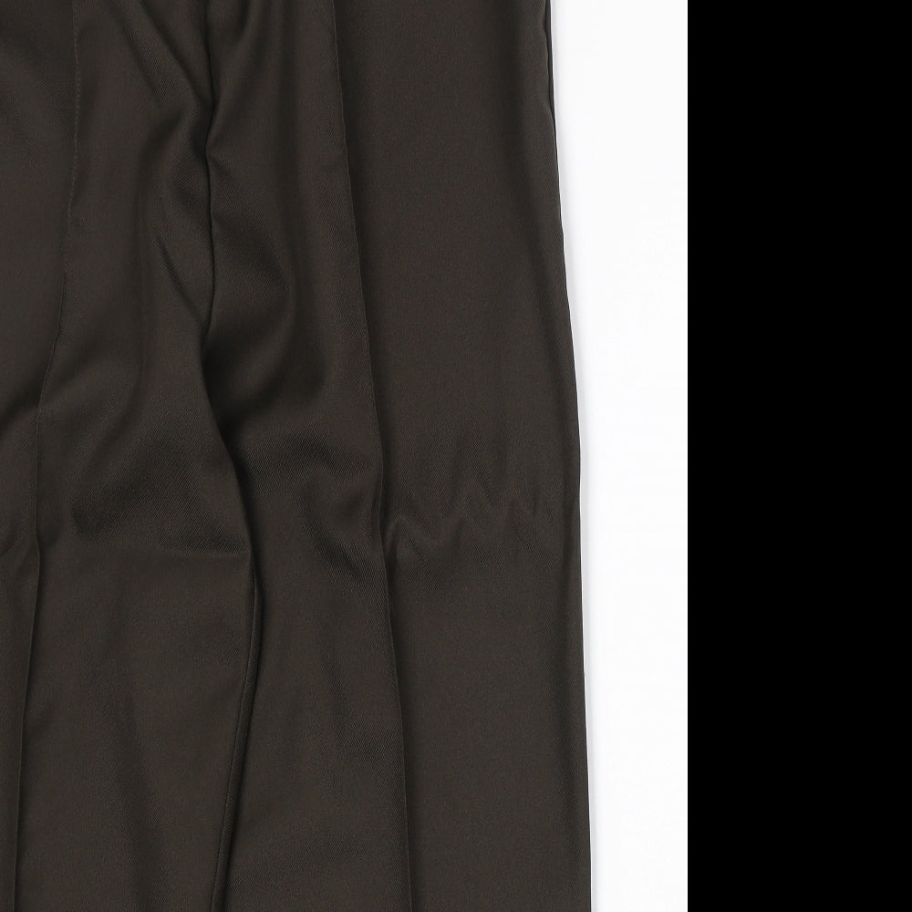 Amalina Womens Brown Polyester Trousers Size 22 Regular
