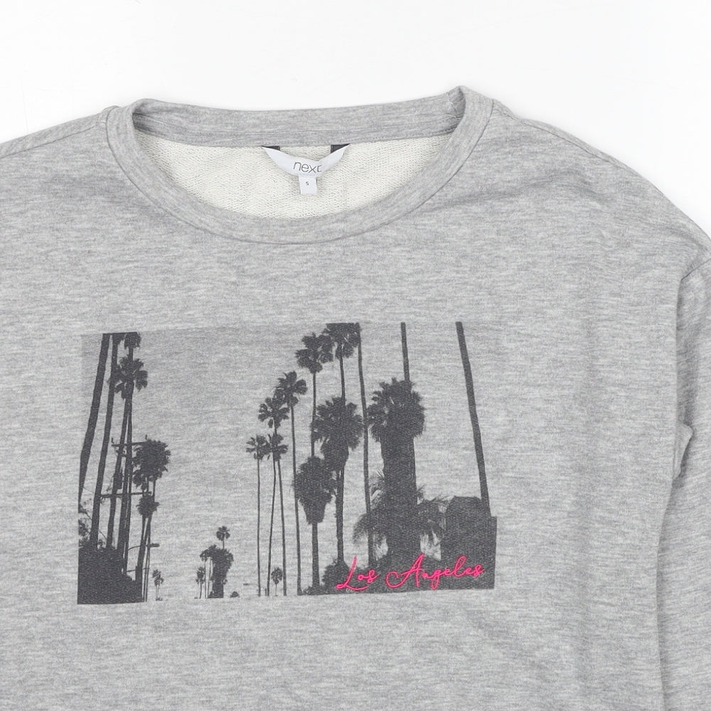 NEXT Mens Grey Cotton Pullover Sweatshirt Size S - Los Angeles