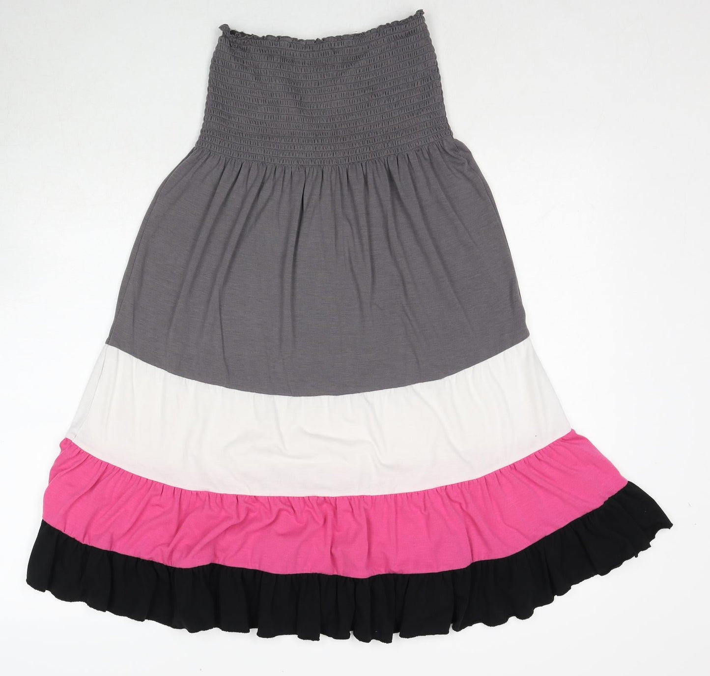 Derek Heart Womens Multicoloured Colourblock Polyester Tank Dress Size S Square Neck Pullover