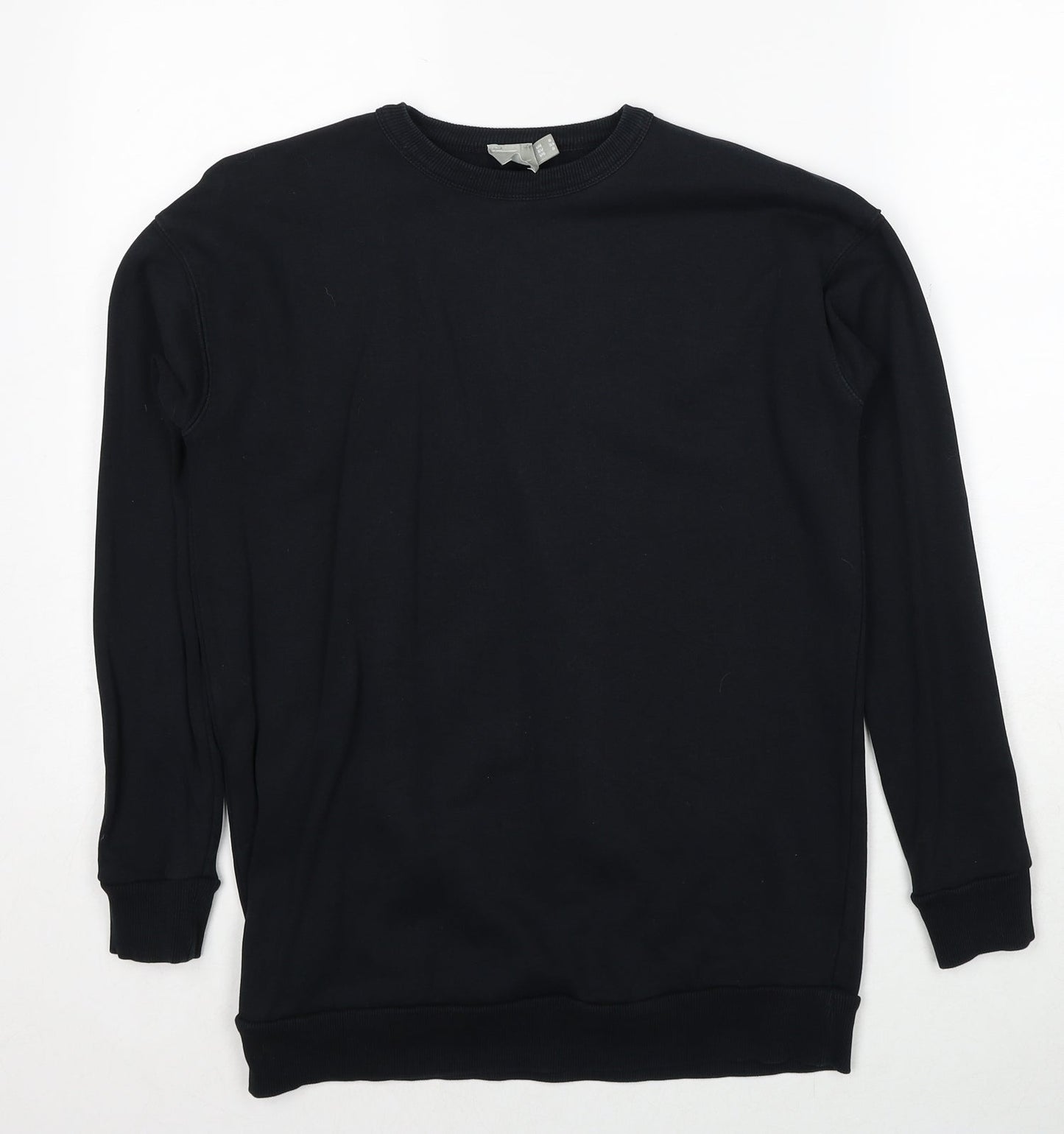 ASOS Womens Black Cotton Pullover Sweatshirt Size 6 Pullover