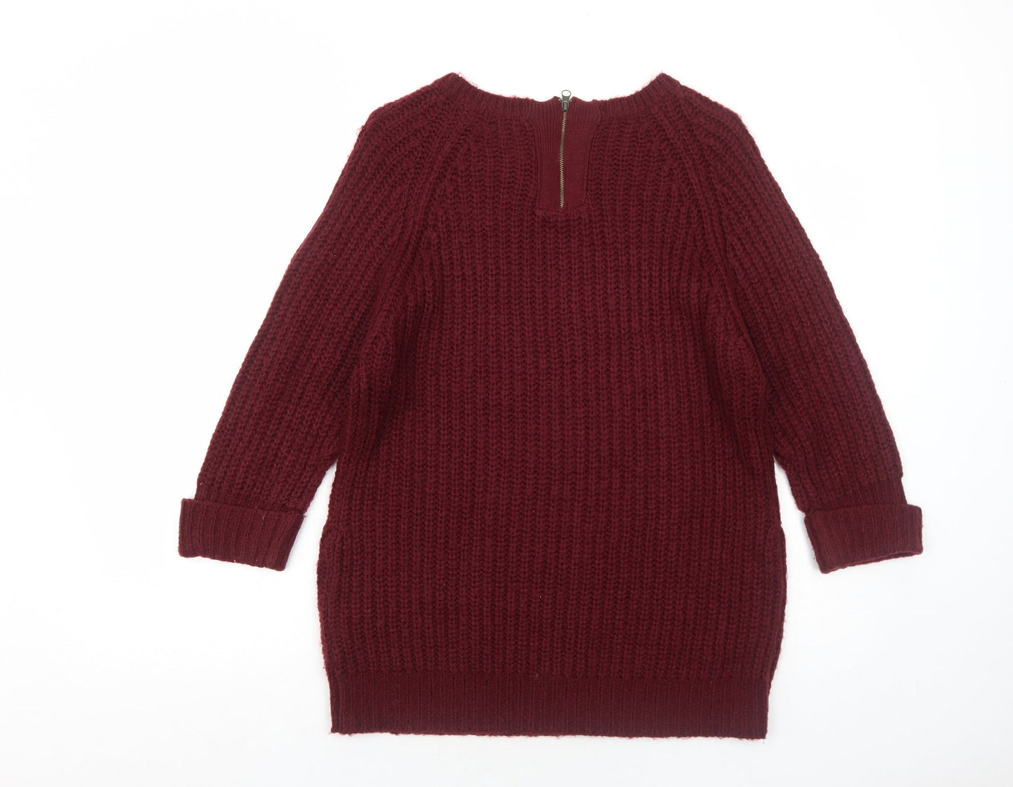 Store Twenty One Womens Red Boat Neck Acrylic Pullover Jumper Size M