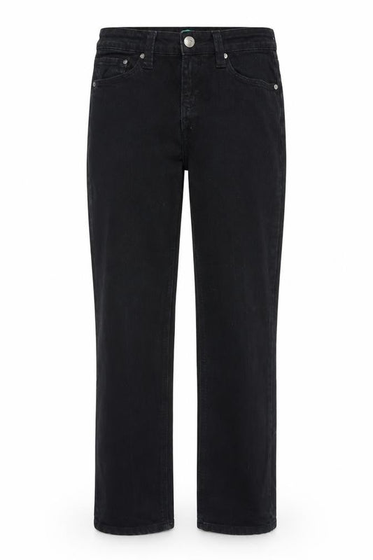 Polka Womens Black Cotton Straight Jeans Size 10 Regular Zip