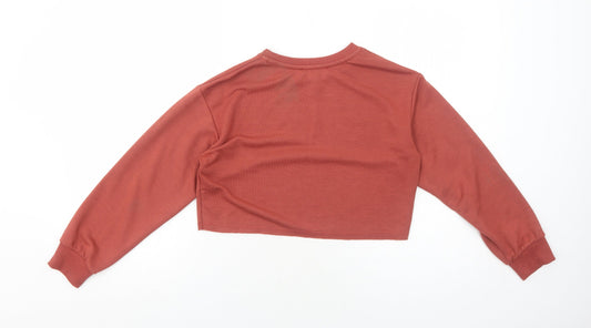 New Look Girls Orange Polyester Pullover Sweatshirt Size 10-11 Years Pullover - Arizona
