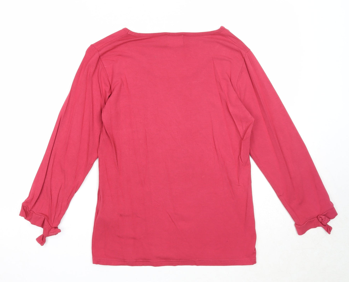 Masai Womens Pink Viscose Basic T-Shirt Size M Round Neck