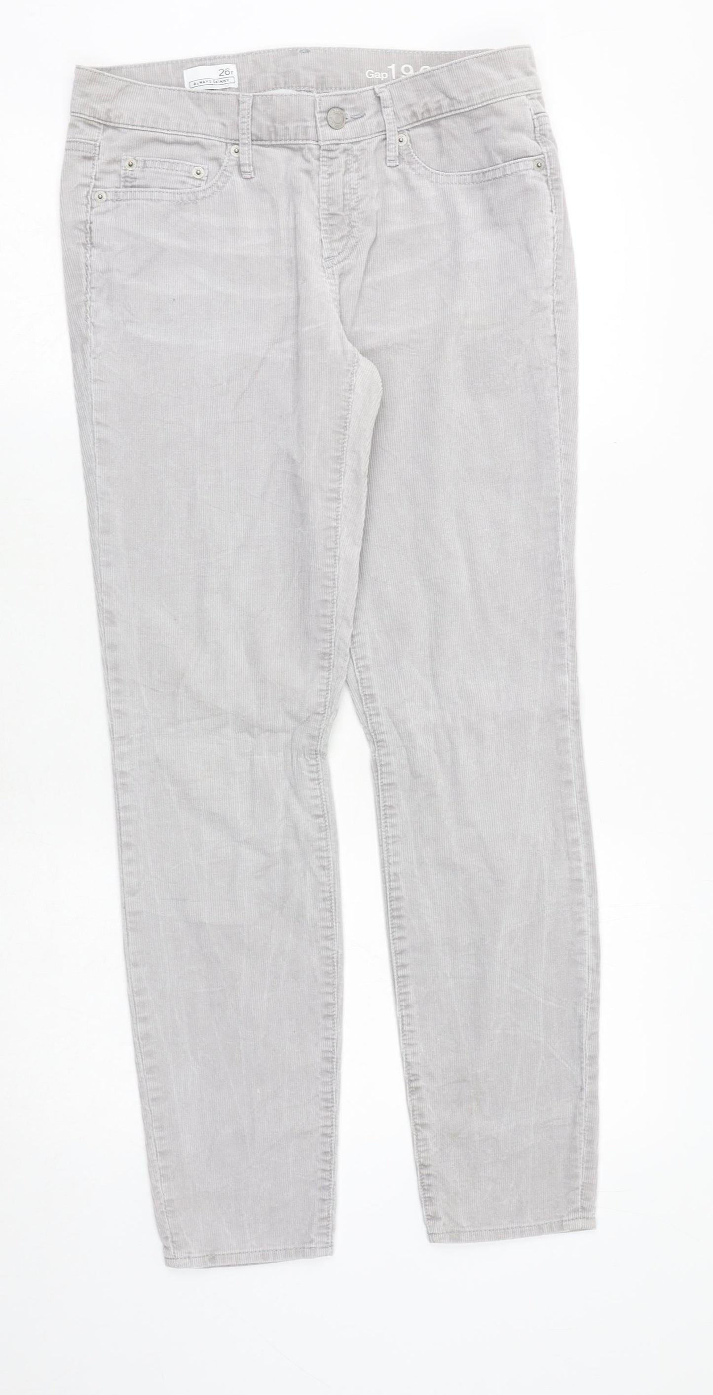 Gap Womens Grey Cotton Trousers Size 31 in Regular Zip
