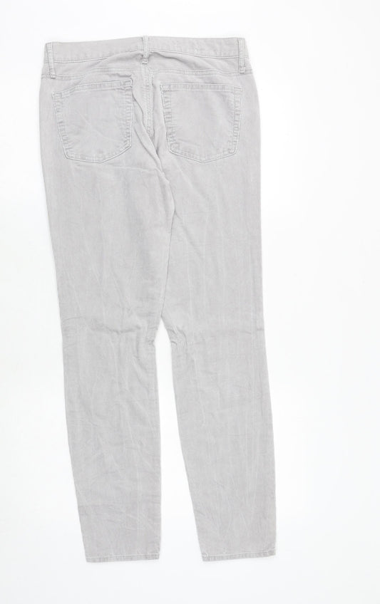 Gap Womens Grey Cotton Trousers Size 31 in Regular Zip