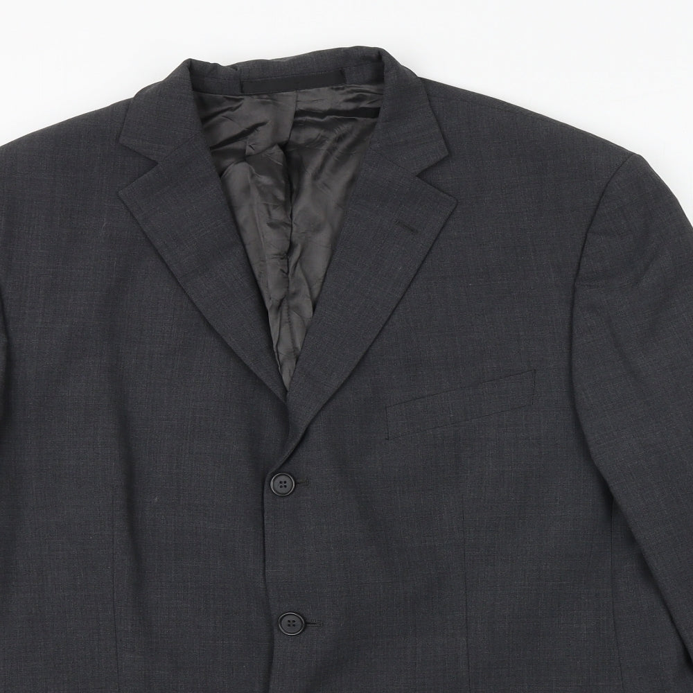 Marks and Spencer Mens Grey Polyester Jacket Suit Jacket Size 42 Regular