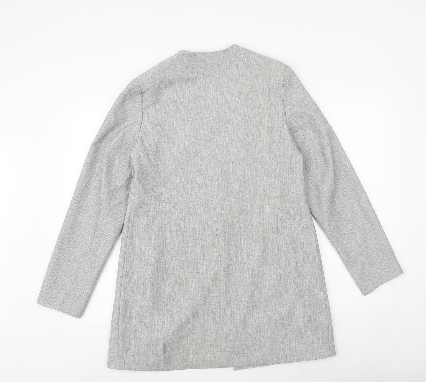 bonprix Womens Grey Pea Coat Coat Size 12 Button