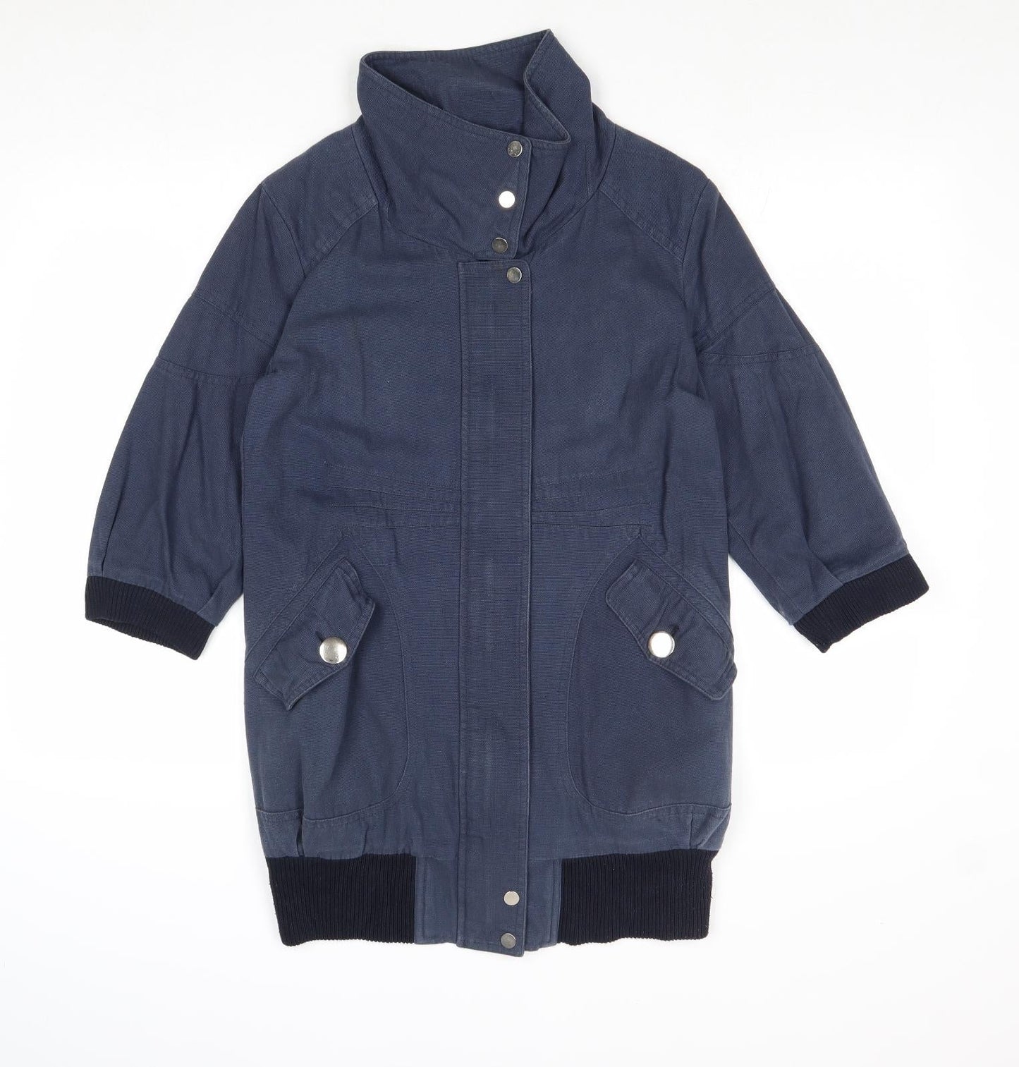 Jovonna Womens Blue Jacket Size S Zip