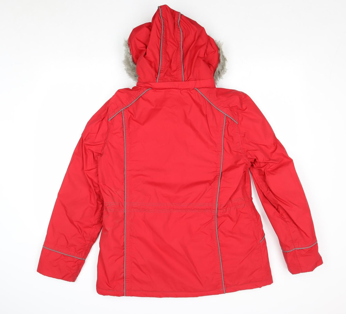 Savoir Womens Red Windbreaker Jacket Size 12 Zip