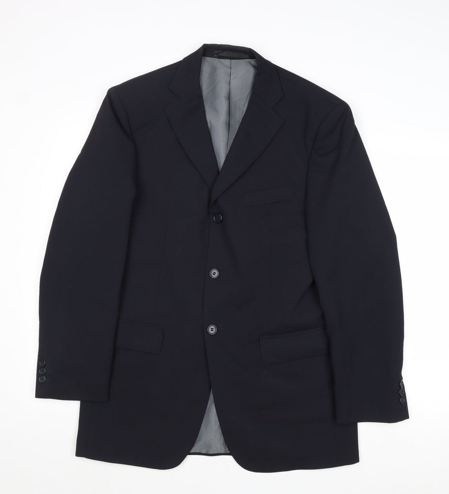 Marks and Spencer Mens Blue Polyester Jacket Suit Jacket Size 38 Regular
