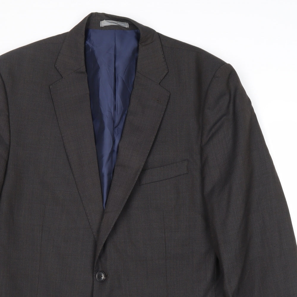 Marks and Spencer Mens Grey Polyester Jacket Suit Jacket Size 42 Regular