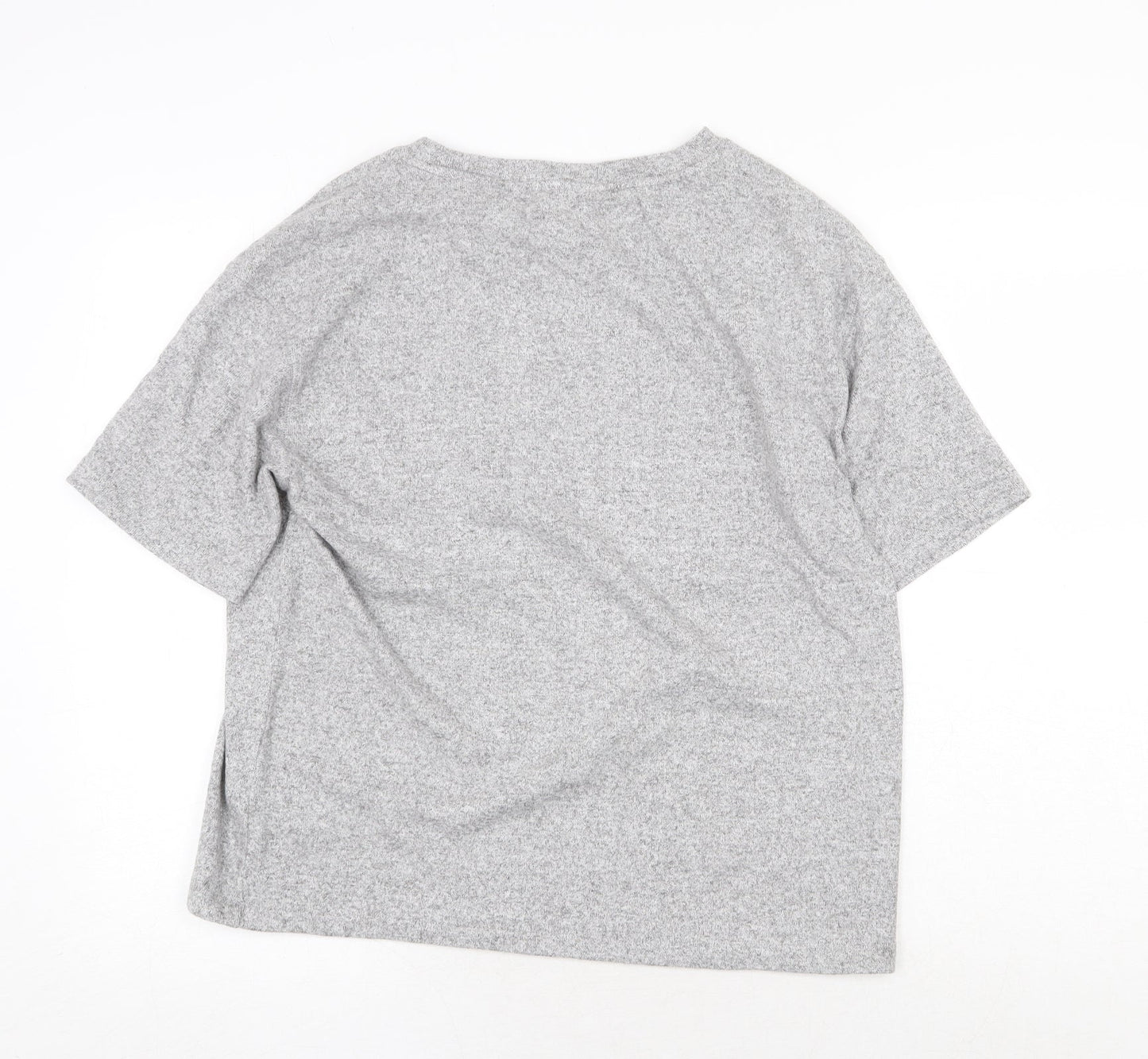 Marks and Spencer Womens Grey Round Neck Viscose Pullover Jumper Size 12