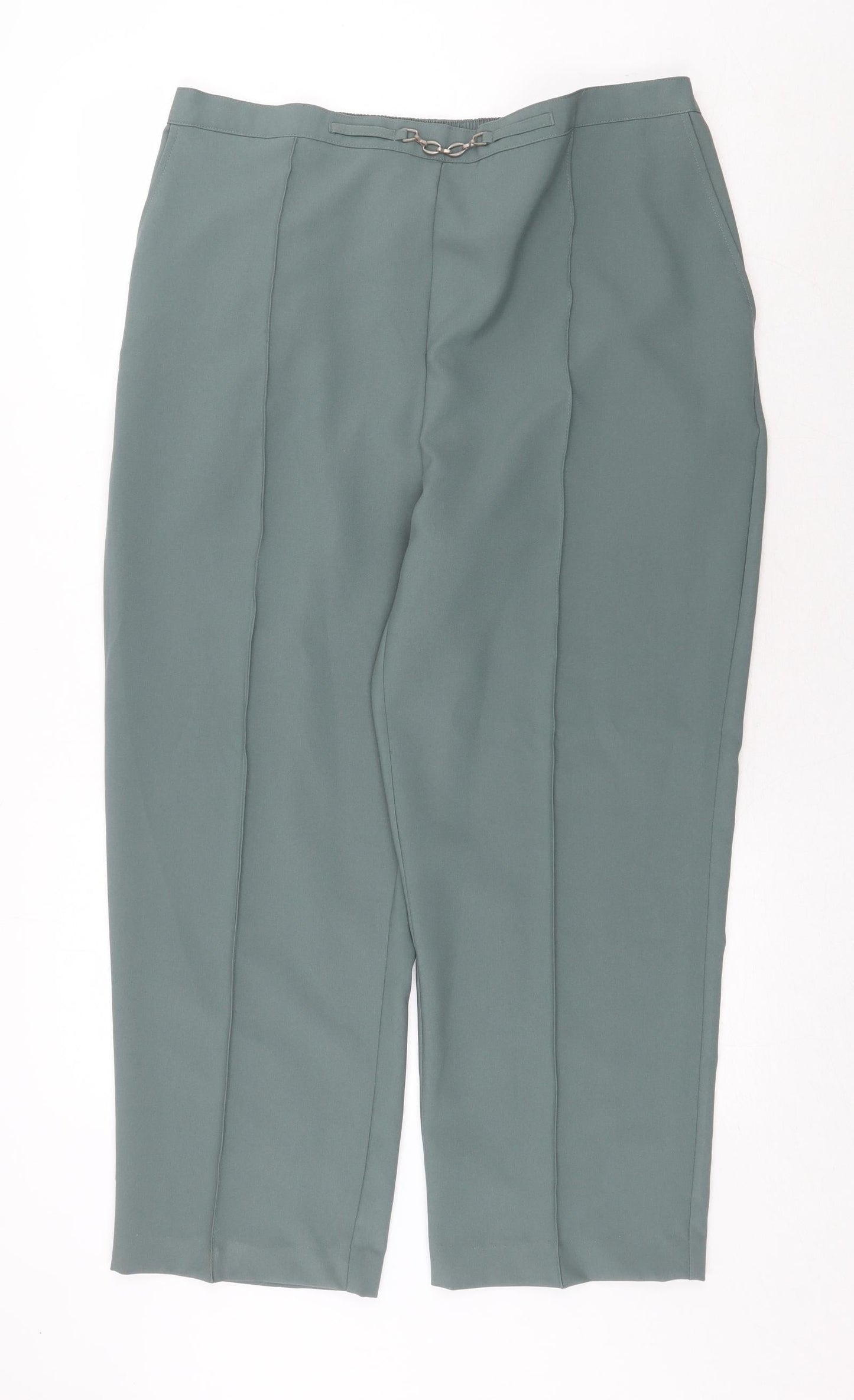 EWM Womens Green Polyester Trousers Size 20 Regular