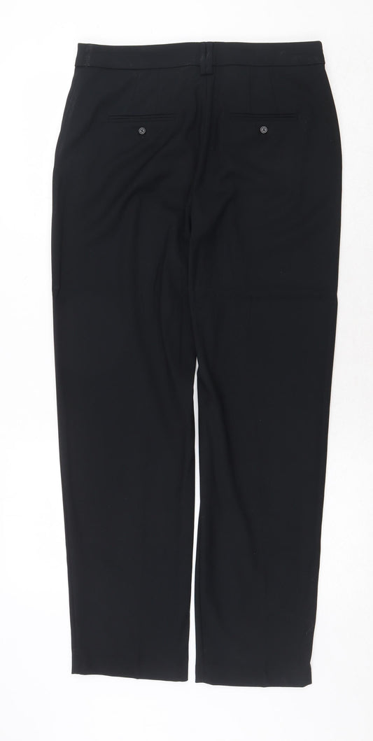 Marks and Spencer Womens Blue Polyester Dress Pants Trousers Size 10 Regular Zip