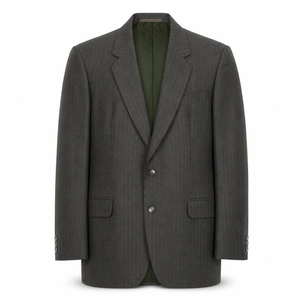 Odermark Mens Grey Striped Polyester Jacket Suit Jacket Size 42 Regular