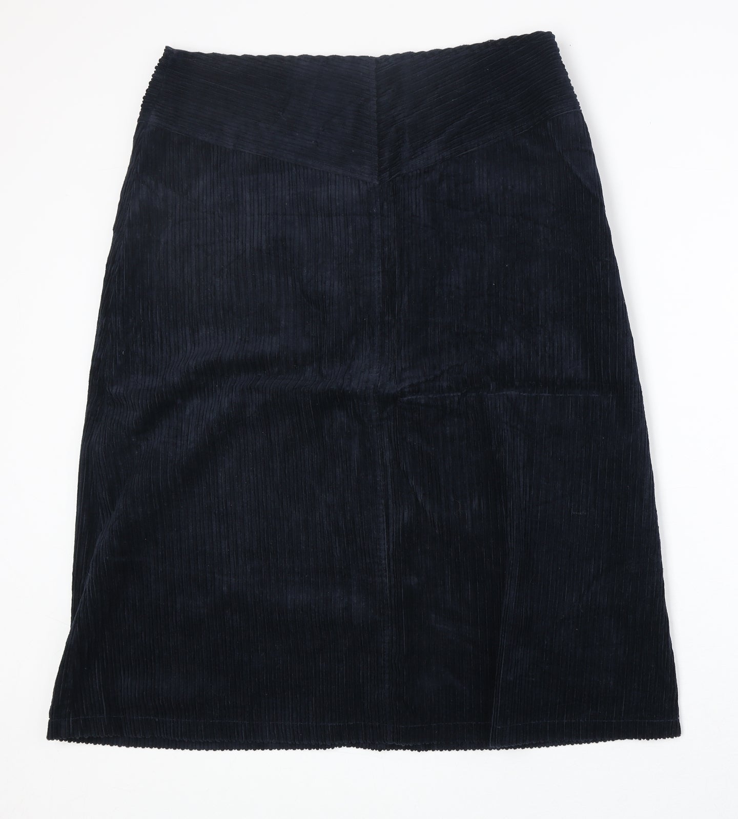 Adini Womens Blue Polyester A-Line Skirt Size M Zip