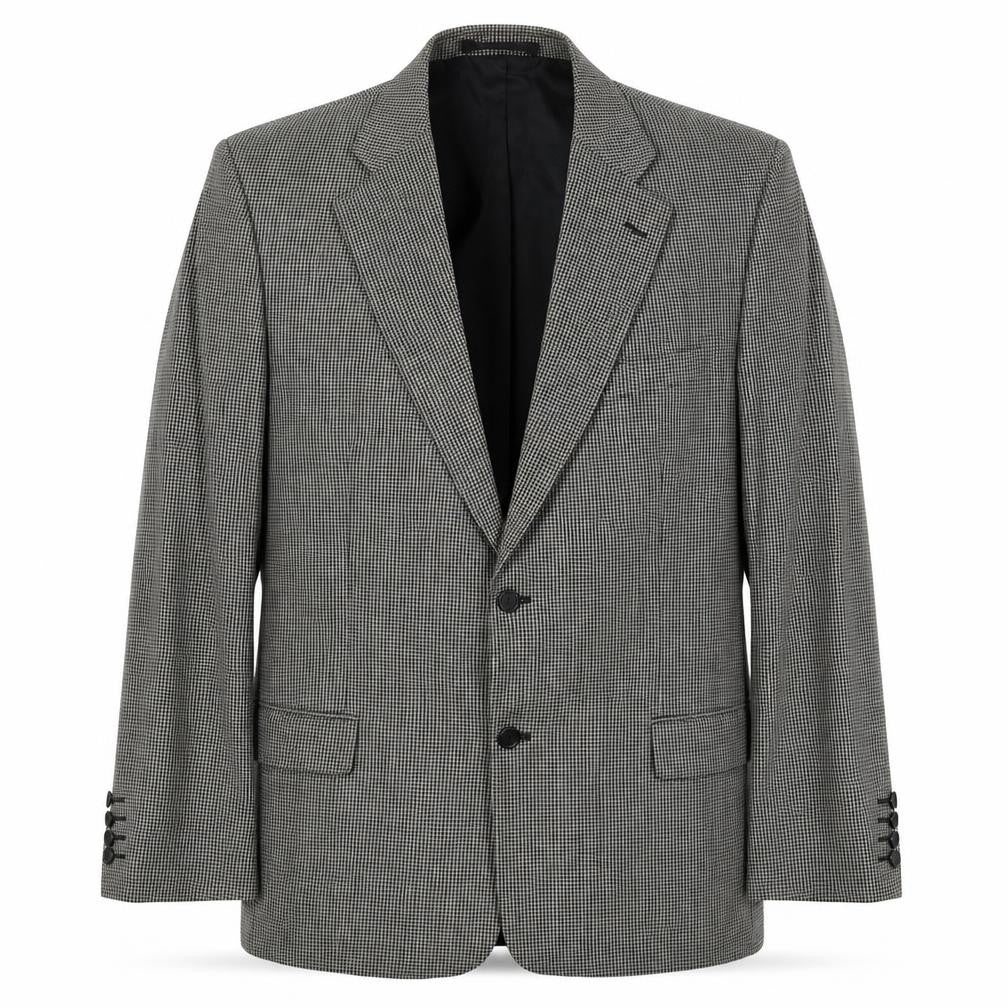 Marks and Spencer Mens Beige Geometric Wool Jacket Suit Jacket Size 44 Regular