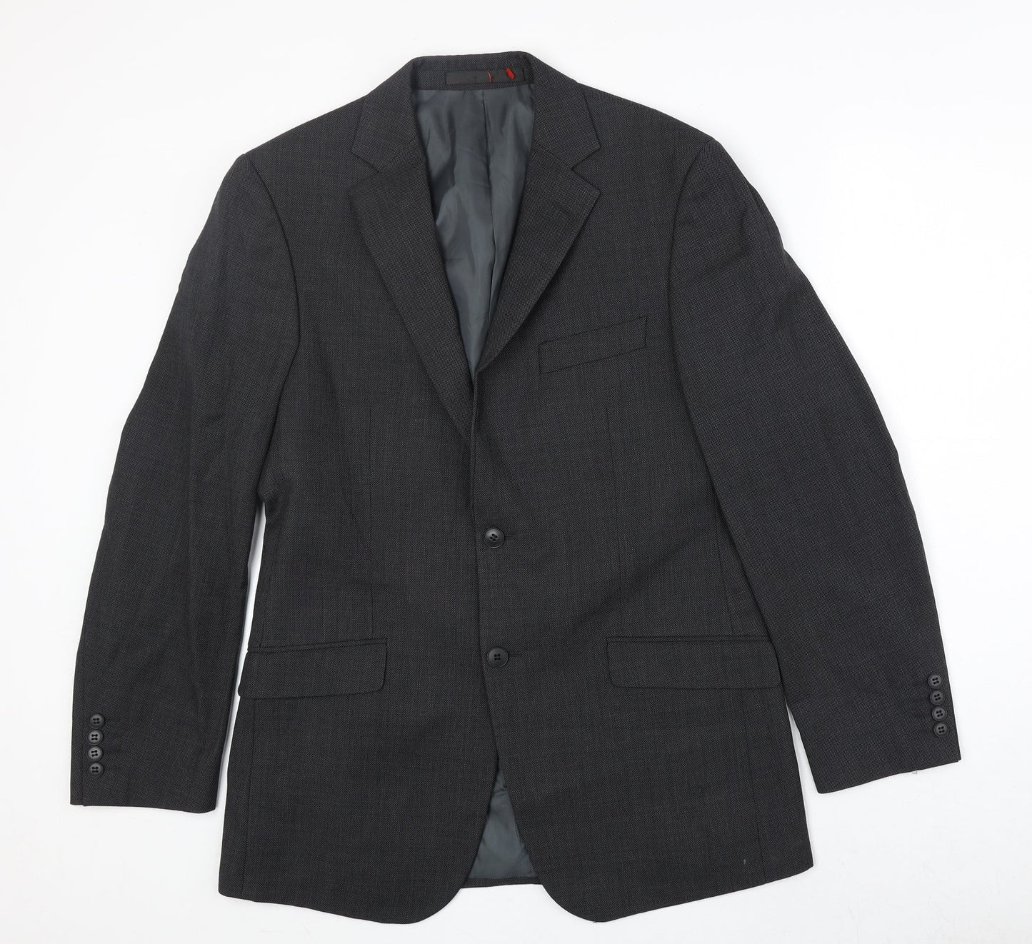 Marks and Spencer Mens Grey Polyester Jacket Suit Jacket Size 38 Regular