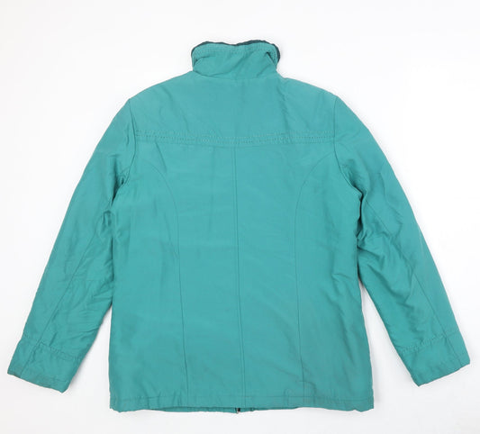 Eleganze Womens Green Jacket Size M Zip