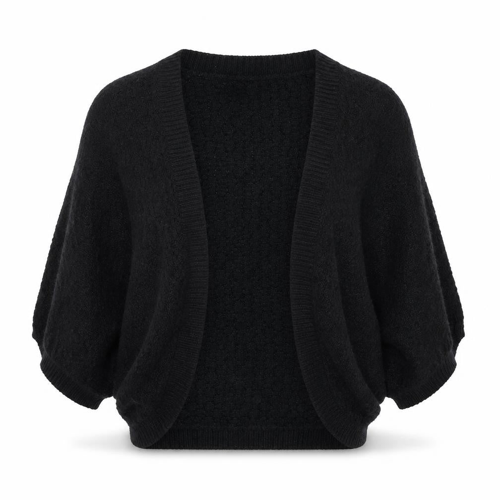 New Look Womens Black V-Neck Acrylic Cardigan Jumper Size 10
